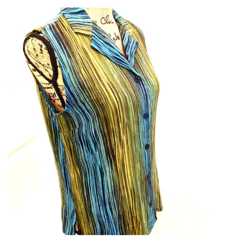 💙💚 Women’s striped Kathie Lee button down blouse